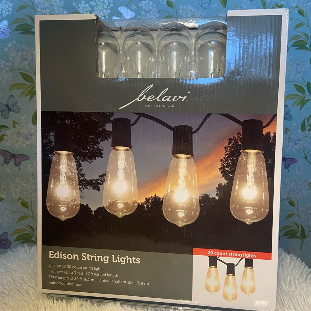 Belavi Edison String Lights - Warm White